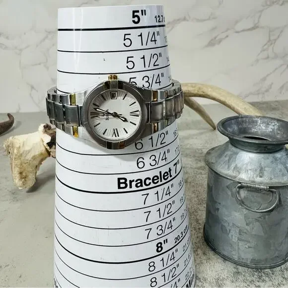 Bulova White 2-Tone Stainless Steel Women's Watch 98U28 6in. - Picture 11 of 15